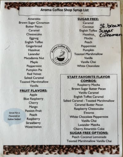 Menu Aroma Coffee Shop Llc-2